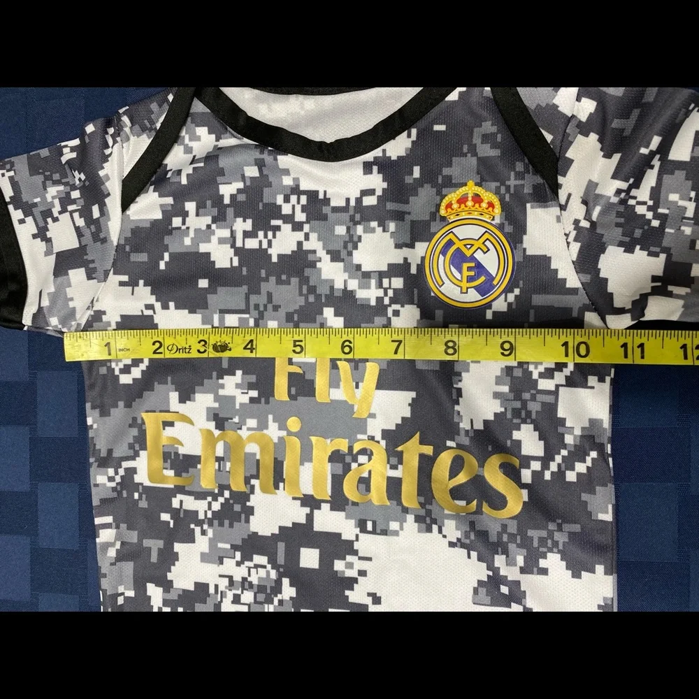 Real Madrid Baby‎ Onesie 12M Fly Emirates Soccer Jersey Bodysuit